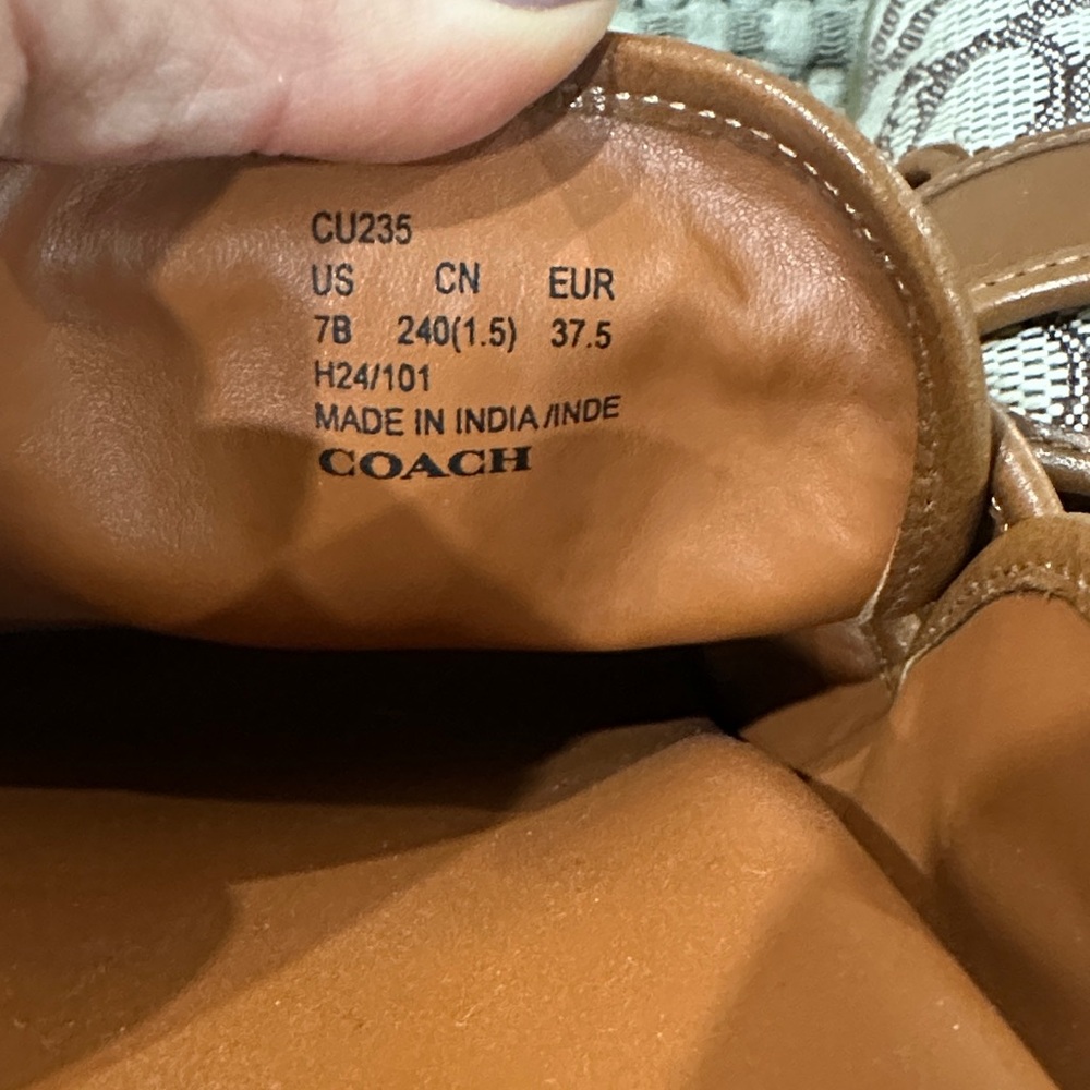 Coach womens Brown clogs with box. Worn once. - Picture 3 of 5